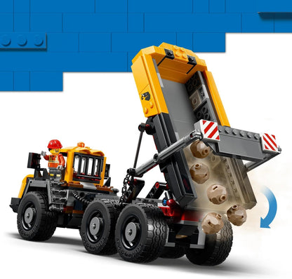 LEGO City Kiepwagen en voorlader Voertuigen - Bouwpakket voor Kinderen met Bouwplaatsvoertuigen, Werkende Functies en 3 Minifiguren - STEM Cadeau voor Jongens en Meisjes Vanaf 8 Jaar - 60494