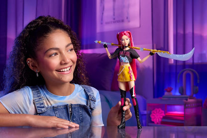 Mattel Kpop Demon Hunters HUNTR/X Mira Fashion Doll | Wearing “How It’s Done” Performance Look, Sword Accessory, Inspired by the Movie