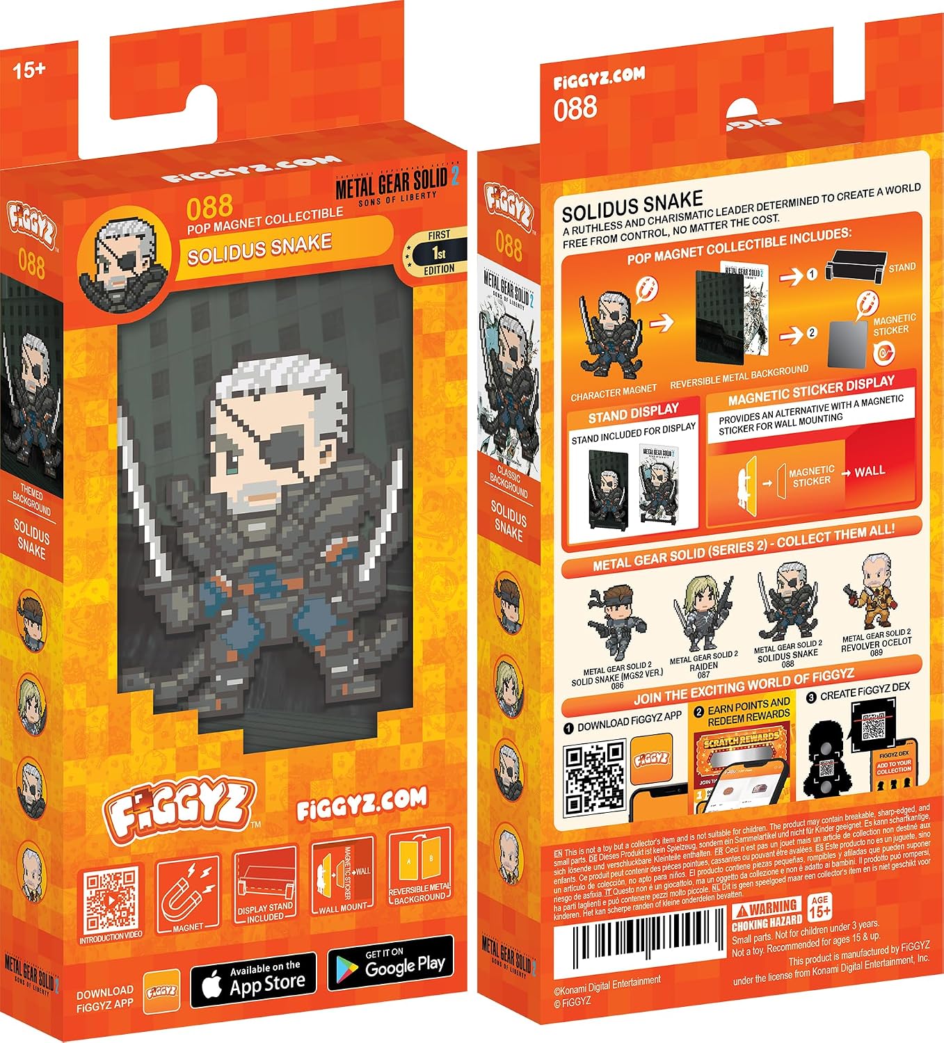 FiGGYZ Solidus Snake #88 Pop Magnet Sammlerstück - Metal Gear Solid 2 Lizenzfigur