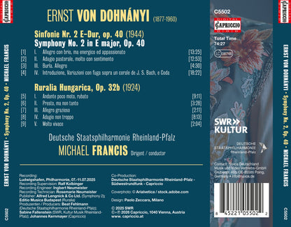 Ernst Von Dohnányi: Symphony No. 2/Ruralia Hungarica