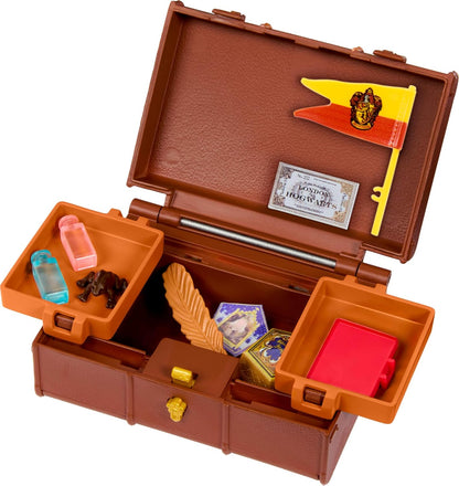 Mattel Harry Potter Toys, Platform 9 3/4 Journey to Hogwarts Doll Set | Harry Potter Fashion Doll, 5 Articulation Points, 17 Themed Accessories, Slime, Inspired by the Movie, Ages 6+, JMM74