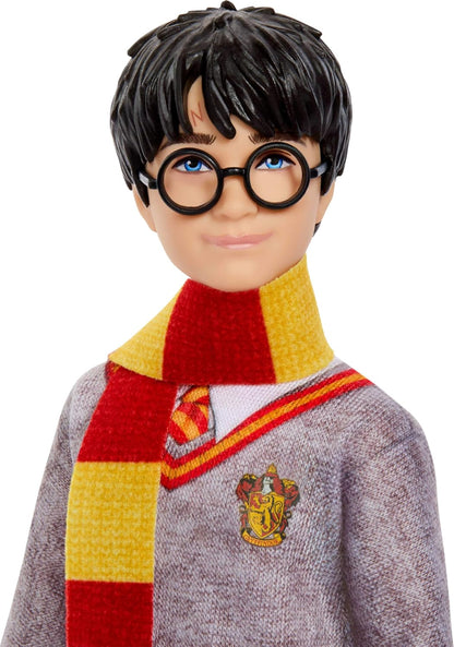 Mattel Harry Potter Toys, Platform 9 3/4 Journey to Hogwarts Doll Set | Harry Potter Fashion Doll, 5 Articulation Points, 17 Themed Accessories, Slime, Inspired by the Movie, Ages 6+, JMM74