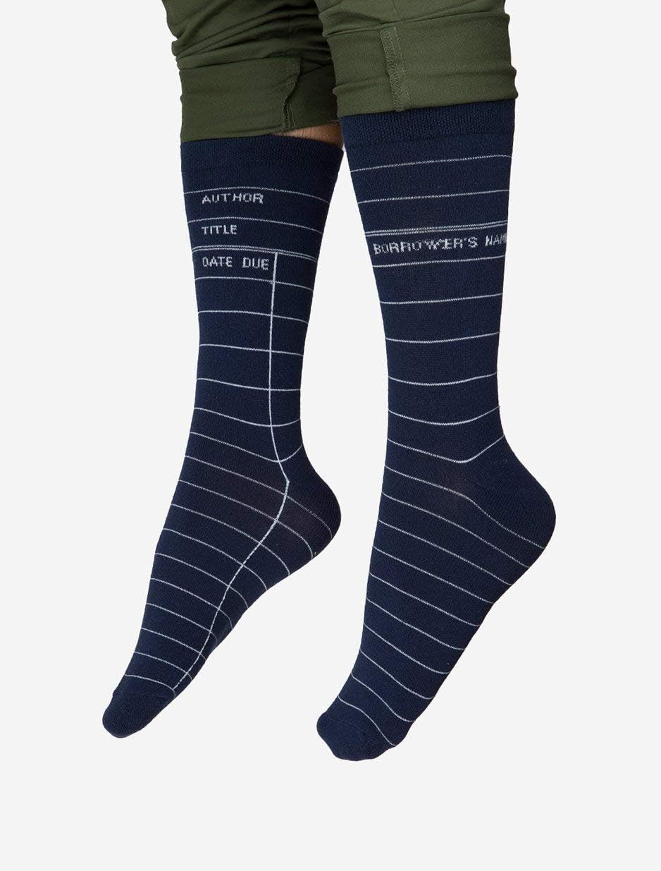 Out of Print Literary and Book-Themed Unisex Cotton Socks for Book Lovers, Readers, and Bibliophiles