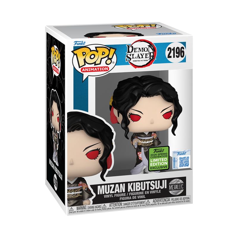 Funko Pop! Animation Demon Slayer Muzan Kibutsuji Metallic, 2196, Limited Edition Exclusive Vinyl Figure