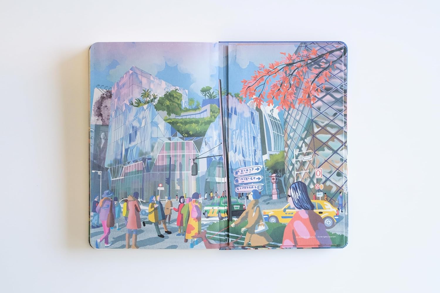 Moleskine I Am Tokyo Ruled Notebook, Hard Canvas Cover and Elastic Closure, Large 13 x 21 cm, Tokyo Theme