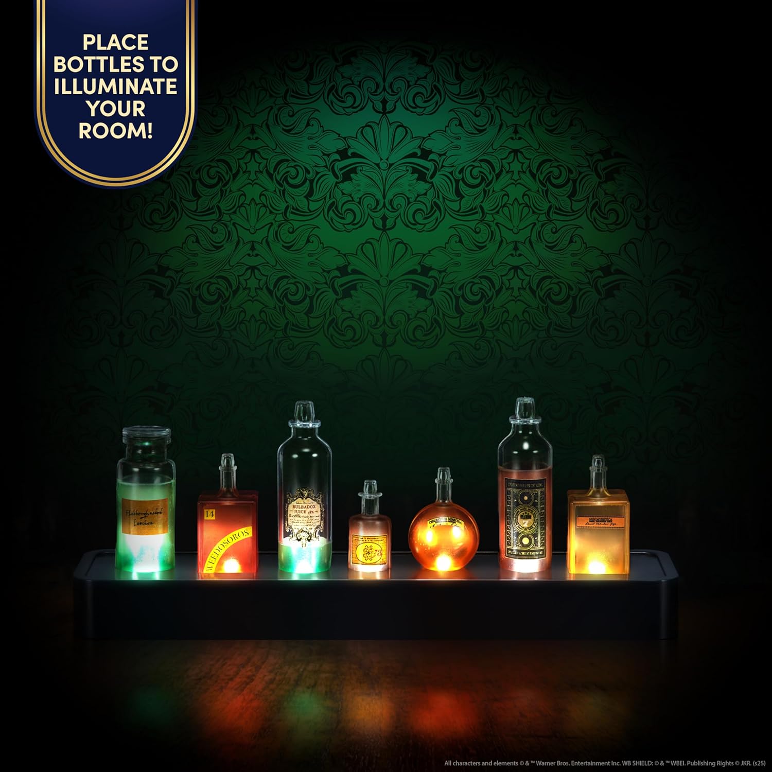 Professor Snape's Potion Bottles Mood Lamp | Bedroom Accessory Night-Light | Official Wizarding World Harry Potter Gifts, Toys and Collectables