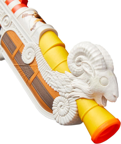 Nerf Netflix One Piece Going Merry Blaster, Clip On Holster, 8 Nerf Elite Darts, Inspired by the Netflix TV Series, Toys & Gifts for Children Aged 8+