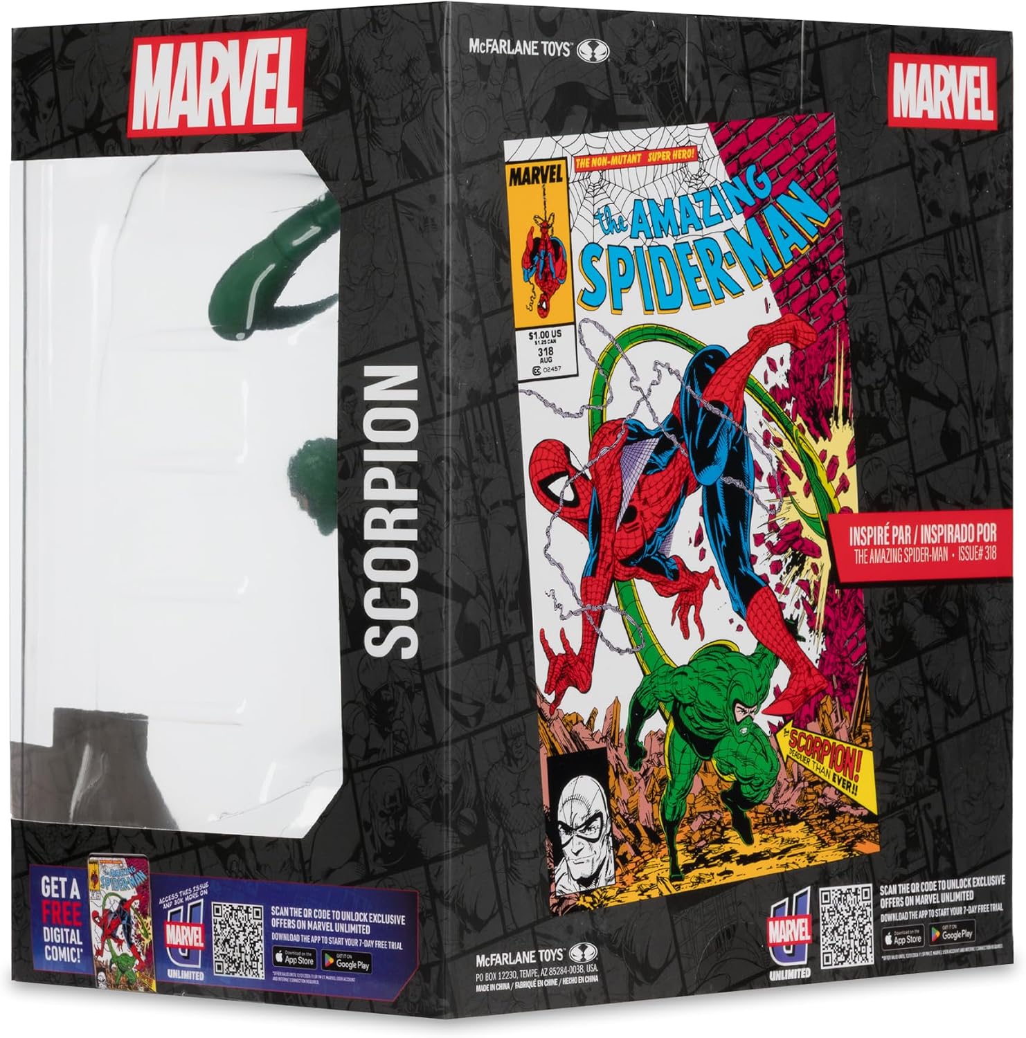 McFarlane Toys- Marvel Scorpion 1:10th Scale Collectible (Amazing Spider-Man #318
