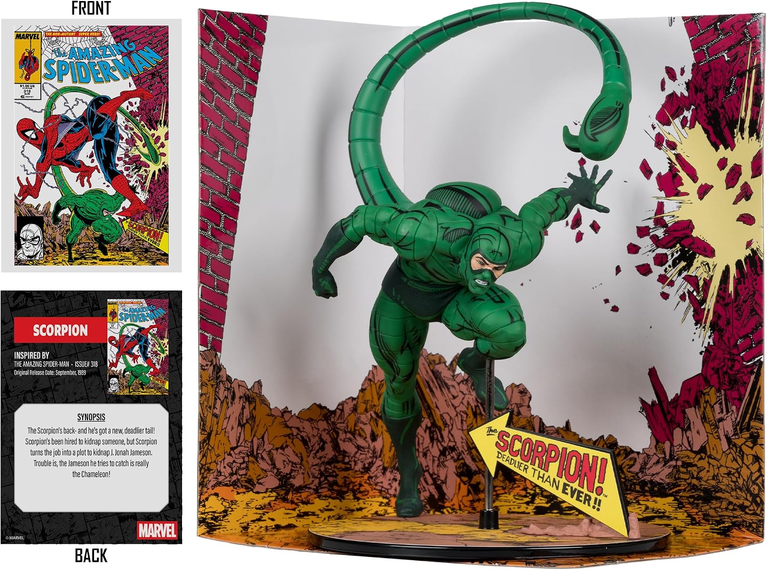 McFarlane Toys- Marvel Scorpion 1:10th Scale Collectible (Amazing Spider-Man #318