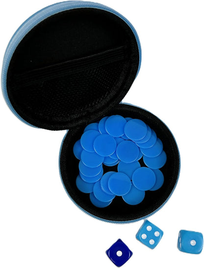 Official Manchester City Football Pocket Dice Game | Licensed Travel Dice Game for 2 Players | Fast-Paced Football Strategy Game with Tokens, Cards & Goal Scoring Action | Portable Family Game