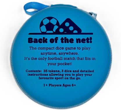 Official Manchester City Football Pocket Dice Game | Licensed Travel Dice Game for 2 Players | Fast-Paced Football Strategy Game with Tokens, Cards & Goal Scoring Action | Portable Family Game