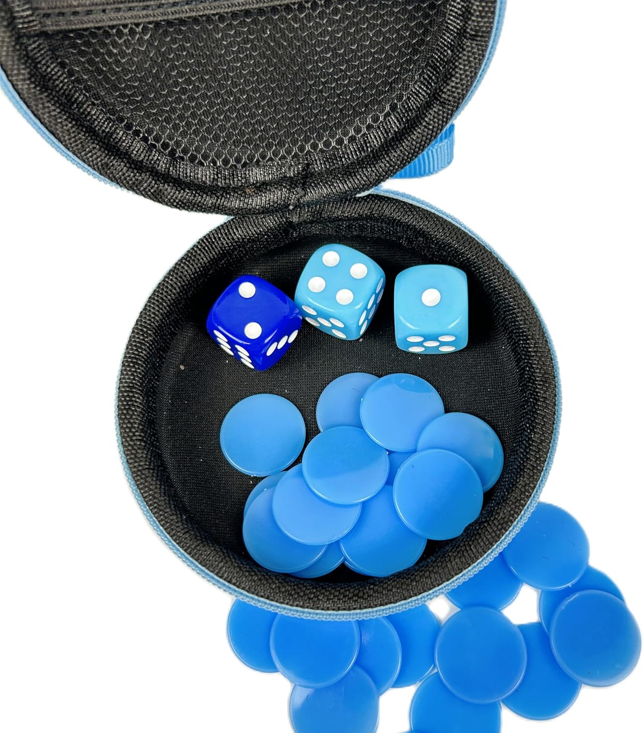 Official Manchester City Football Pocket Dice Game | Licensed Travel Dice Game for 2 Players | Fast-Paced Football Strategy Game with Tokens, Cards & Goal Scoring Action | Portable Family Game
