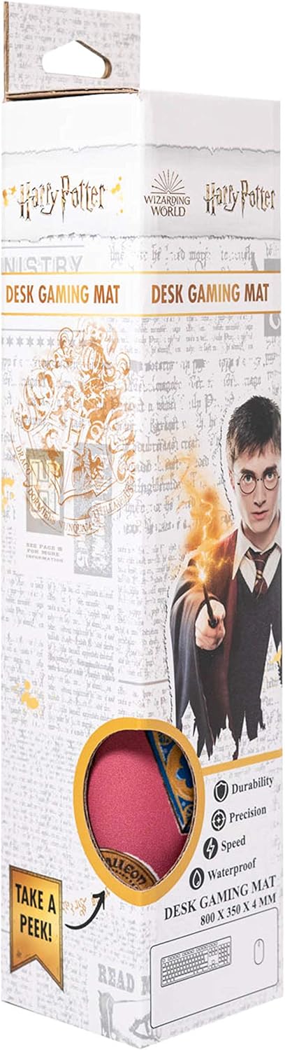 Grupo Erik XL Gaming Mauspad Harry Potter - Gaming Mousepad Groß - Mousepad XXL - Mauspad Gaming - rutschfeste Unterseite, Wasserabweisend und verstärkte Kanten - Harry Potter Fanartikel