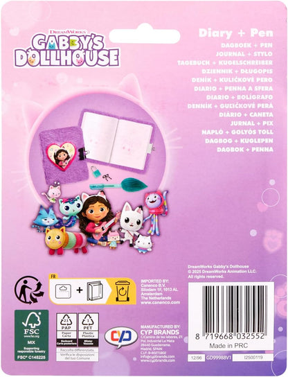 Gabby\`s Poppenhuis Pluche Dagboek met Pluche Pen