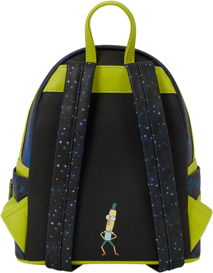 Loungefly Cartoon Network: Rick and Morty - Space Cruiser - Mini Backpack with Zipper Charm - Glow-in-the-Dark - Collectible Bags