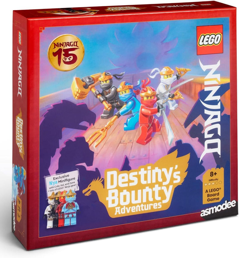 Asmodee LEGO Ninjago: Destiny’s Bounty Adventures! The official LEGO Ninjago board game. Cooperative adventure game for families. Play time 30 mins, for 2-4 players, Ages 8 and above, English | Cooper