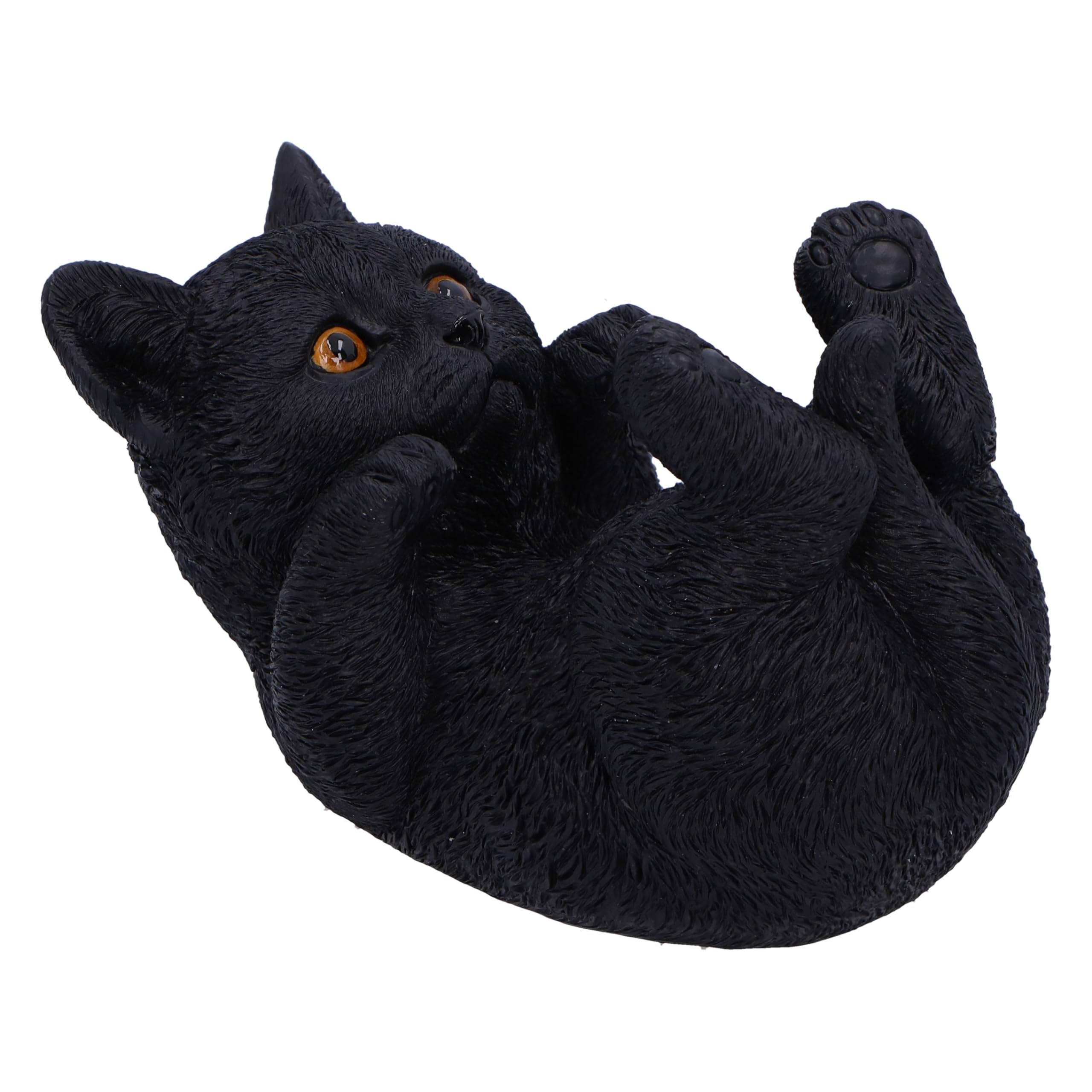 Nemesis Now Familiar Helper 12.5cm, Black, Cat Figure | Resin, Black Cat Ornament, Collectable Cat Giftware, Cast in the Finest Resin, Expertly Hand-Painted