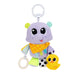 Lamaze Hayley the Hippo Clip On, Baby Sensory Toy with Clip for Pram, Pushchair and Car Seat, Teether, Squeaky Duck, Jingle Sounds, Soft Textures and High Contrast Colours, 0 to 6 Months