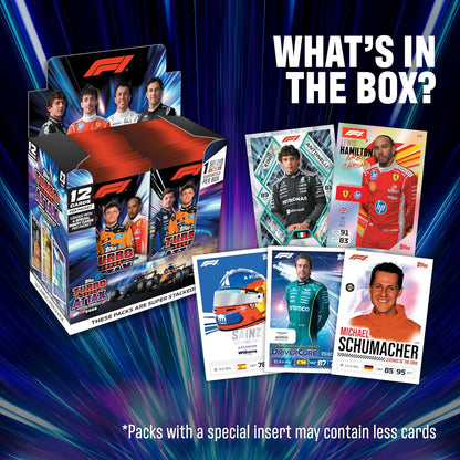 Topps Formula 1 2026 Turbo Attax - Full Box | Contains 24 packets - 12 cards per packet with 4 shiny's per pack!