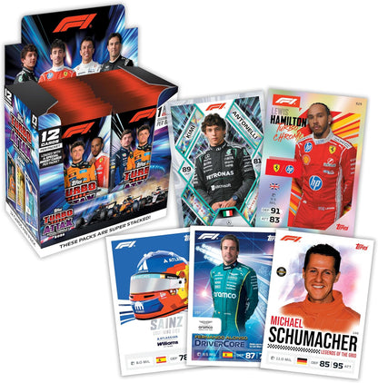 Topps Formula 1 2026 Turbo Attax - Full Box | Contains 24 packets - 12 cards per packet with 4 shiny's per pack!