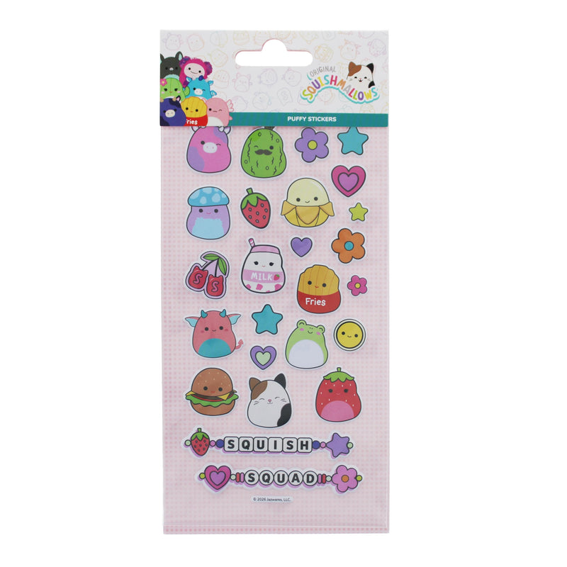 Squishmallows Puffy Stickers | 25 Cute Kawaii Stickers for Kids | Official Squishmallows Sticker Sheet for Crafts, Scrapbooks & School Supplies