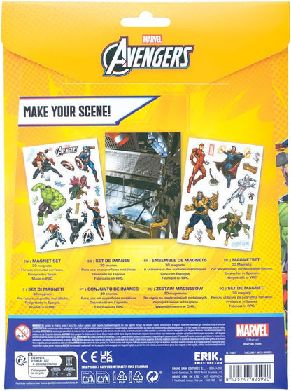Grupo Erik | Set d'Aimants Découpés Marvel Avengers | Magnets Frigo | Lot d'Aimants Décorés | Déco Frigo et Tableau Magnétique, À Collectionner, Idée Cadeau