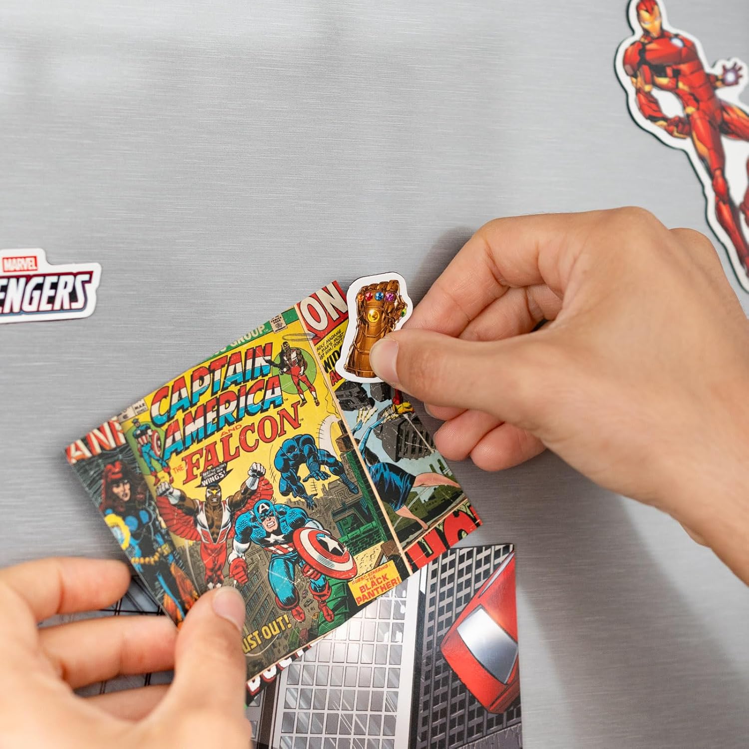 Grupo Erik | Set d'Aimants Découpés Marvel Avengers | Magnets Frigo | Lot d'Aimants Décorés | Déco Frigo et Tableau Magnétique, À Collectionner, Idée Cadeau