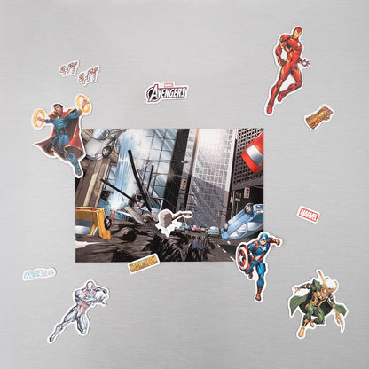 Grupo Erik | Set d'Aimants Découpés Marvel Avengers | Magnets Frigo | Lot d'Aimants Décorés | Déco Frigo et Tableau Magnétique, À Collectionner, Idée Cadeau