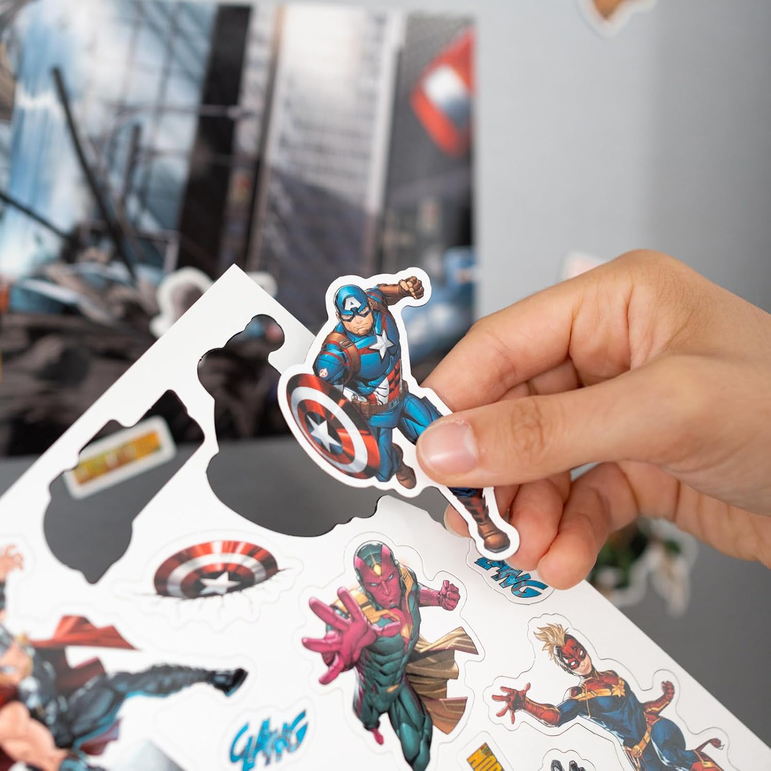 Grupo Erik | Set d'Aimants Découpés Marvel Avengers | Magnets Frigo | Lot d'Aimants Décorés | Déco Frigo et Tableau Magnétique, À Collectionner, Idée Cadeau