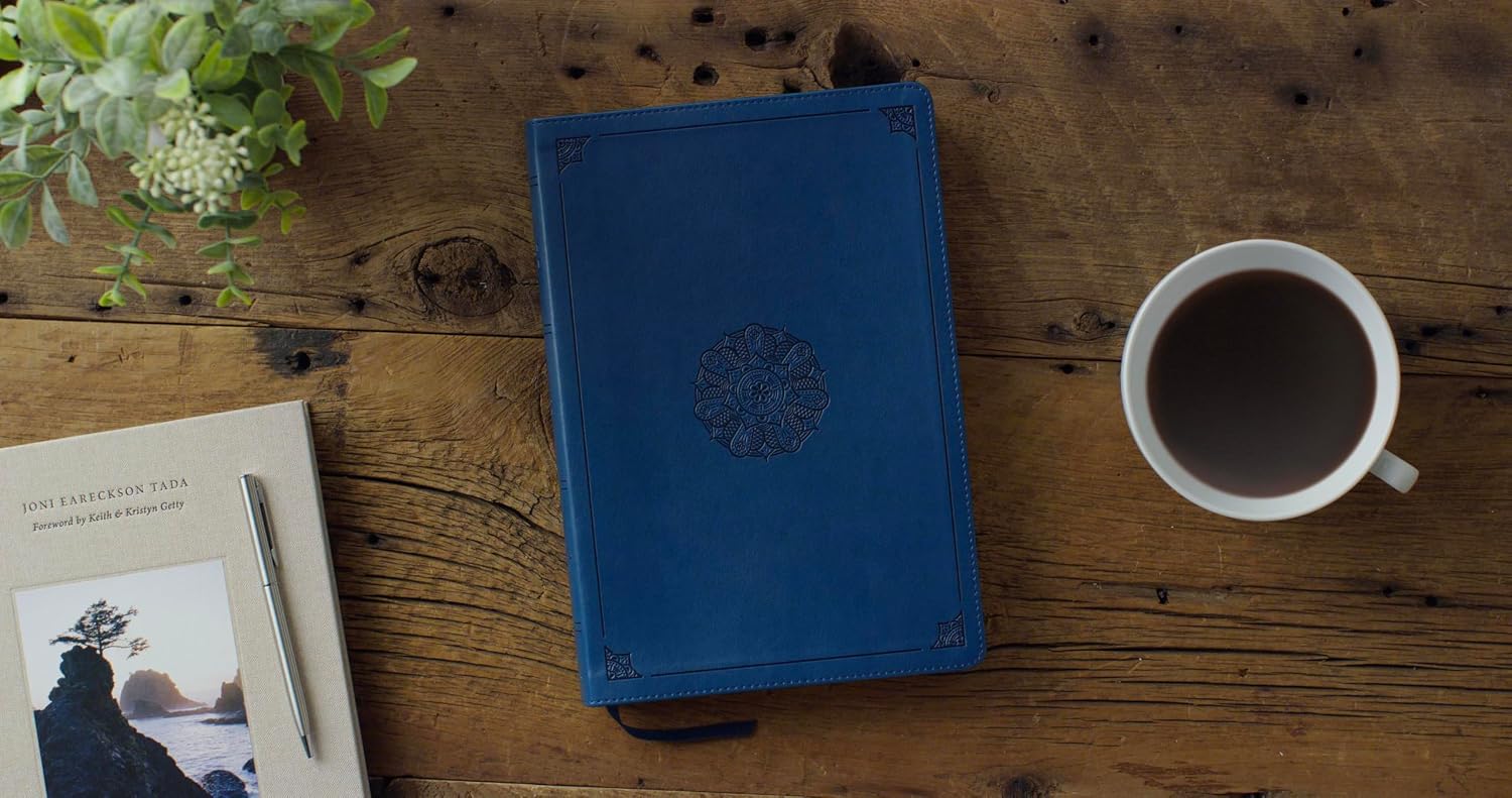 ESV Giant Print Thinline Bible, Red Letter (TruTone, Deep Teal, Emblem Design