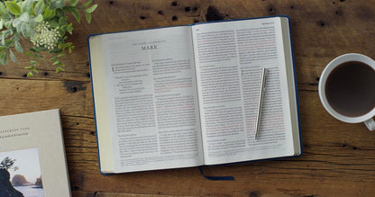 ESV Giant Print Thinline Bible, Red Letter (TruTone, Deep Teal, Emblem Design