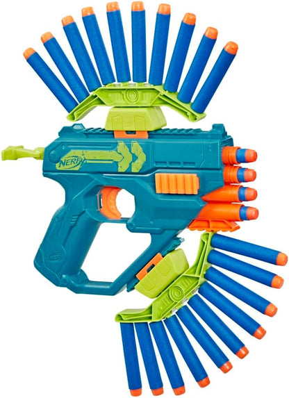 Nerf Rebel Ops Ammohawk Blaster with 20 Nerf Elite Foam Darts & 2 Dartshield Attachments, Children's Gift Toys, Ages 8+