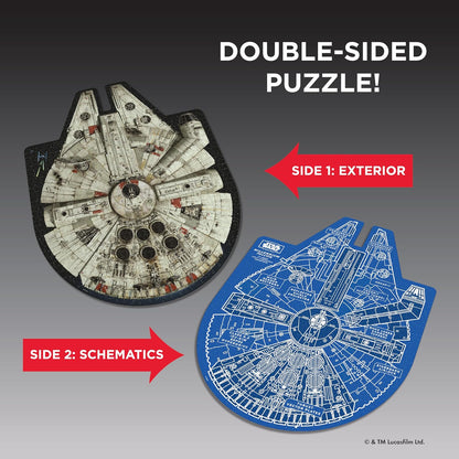 Star Wars Millennium Falcon Jigsaw Puzzle and Trivia: 1000 pieces