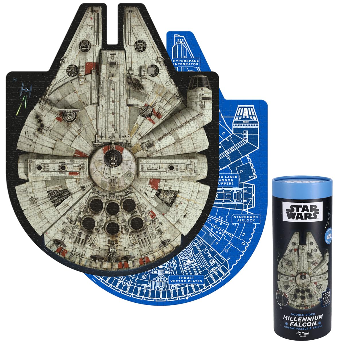 Star Wars Millennium Falcon Jigsaw Puzzle and Trivia: 1000 pieces