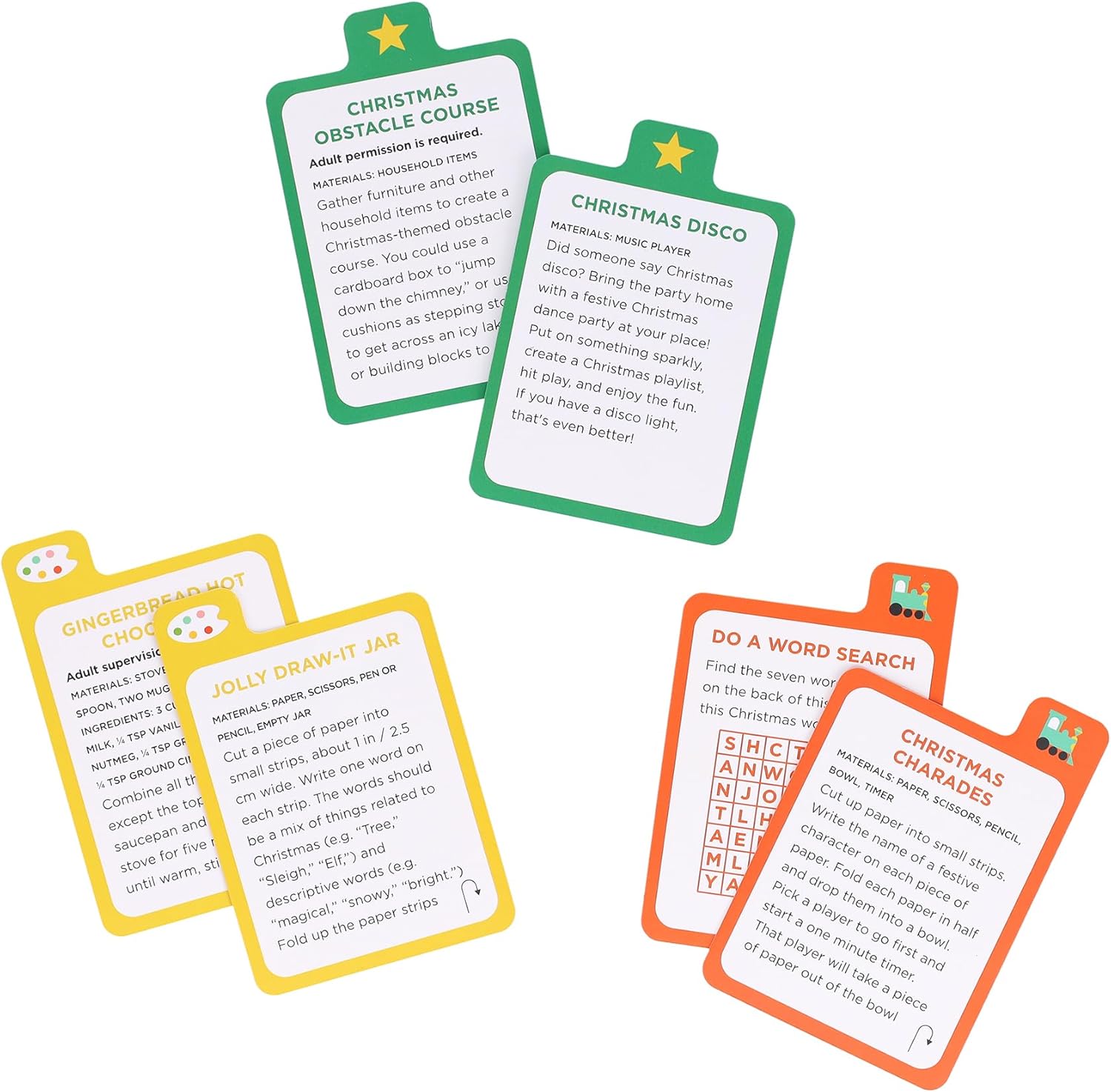 Petit Collage- Busy Ideas for Bored Kids: Christmas Edition | Active, Creative, and Silly Activity Cards, Stocking Stuffer for Ages 4+, Ideas for School Holiday Break, Travel Friendly
