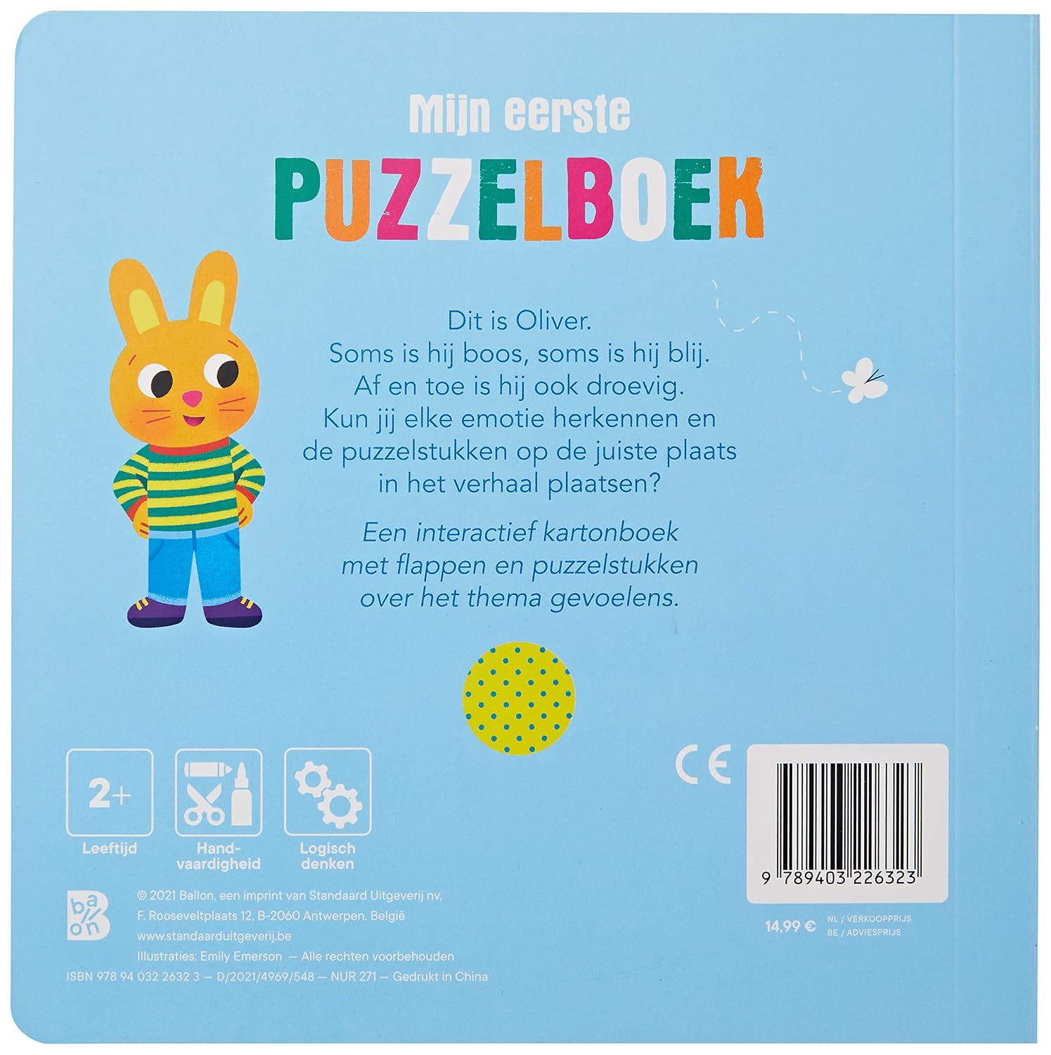 Standaard Uitgeverij - Mijn Eerste Puzzelboek - Blij Bang Boos 6m+