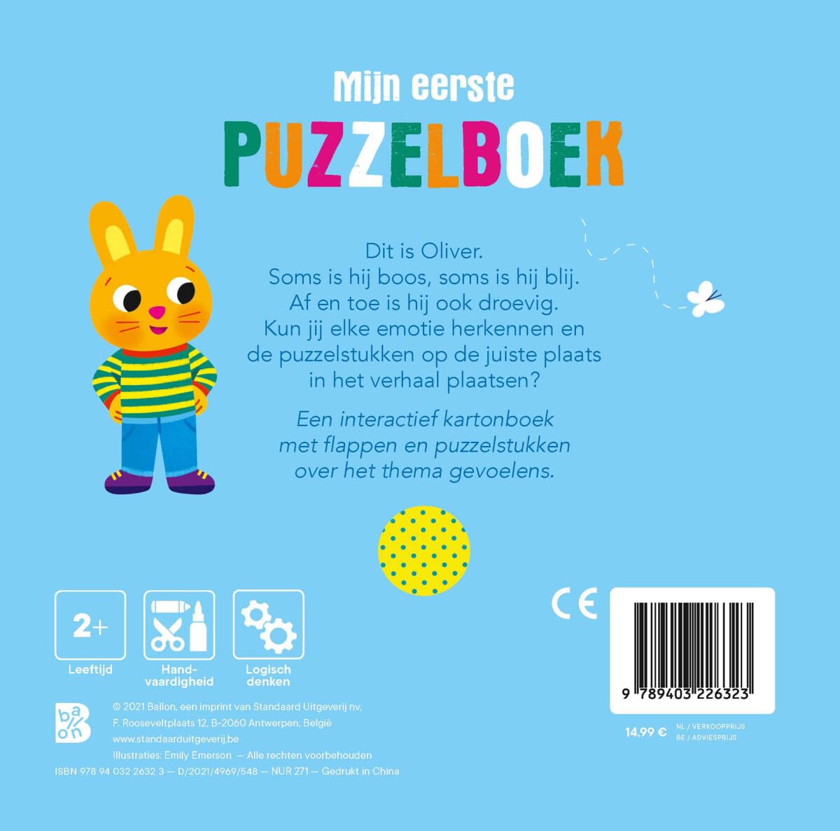 Standaard Uitgeverij - Mijn Eerste Puzzelboek - Blij Bang Boos 6m+