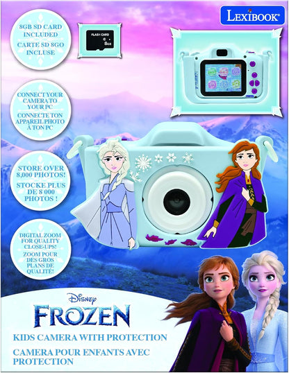 Lexibook Frozen 4-in-1 Kids Camera with Protective Case, DJ078FZ | Photo, video, MP3 & games, 15 frames, 8 GB memory card