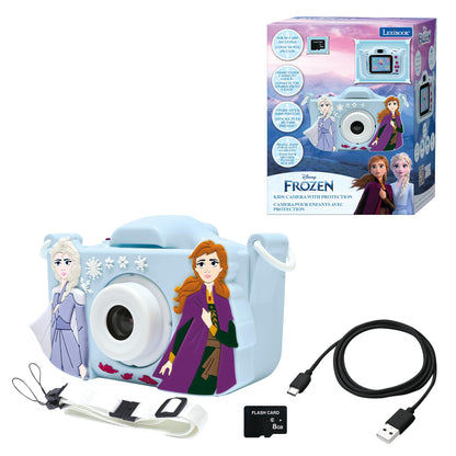 Lexibook Frozen 4-in-1 Kids Camera with Protective Case, DJ078FZ | Photo, video, MP3 & games, 15 frames, 8 GB memory card