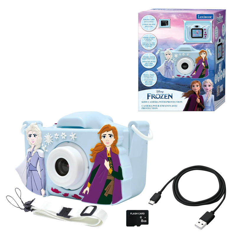 Lexibook Frozen 4-in-1 Kids Camera with Protective Case, DJ078FZ | Photo, video, MP3 & games, 15 frames, 8 GB memory card