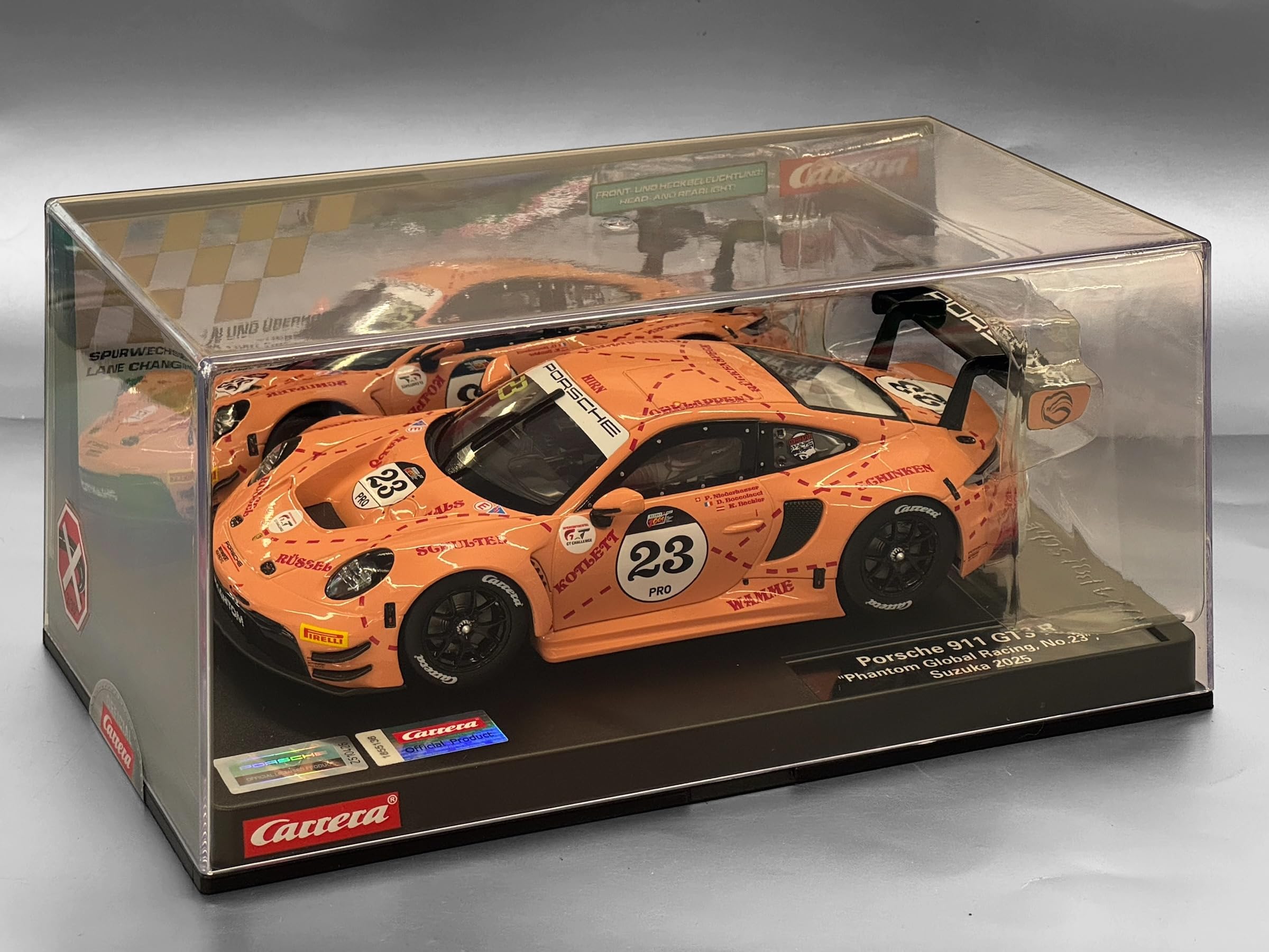 Carrera Digital 124 Porsche 911 GT3 R "Phantom Global Racing, No.23" Suzuka 2025 1:24 Schaal Slot Auto Met Werkende Voor-, Achter- & Remlichten I Geschikt Voor Leeftijd 10 Jaar+