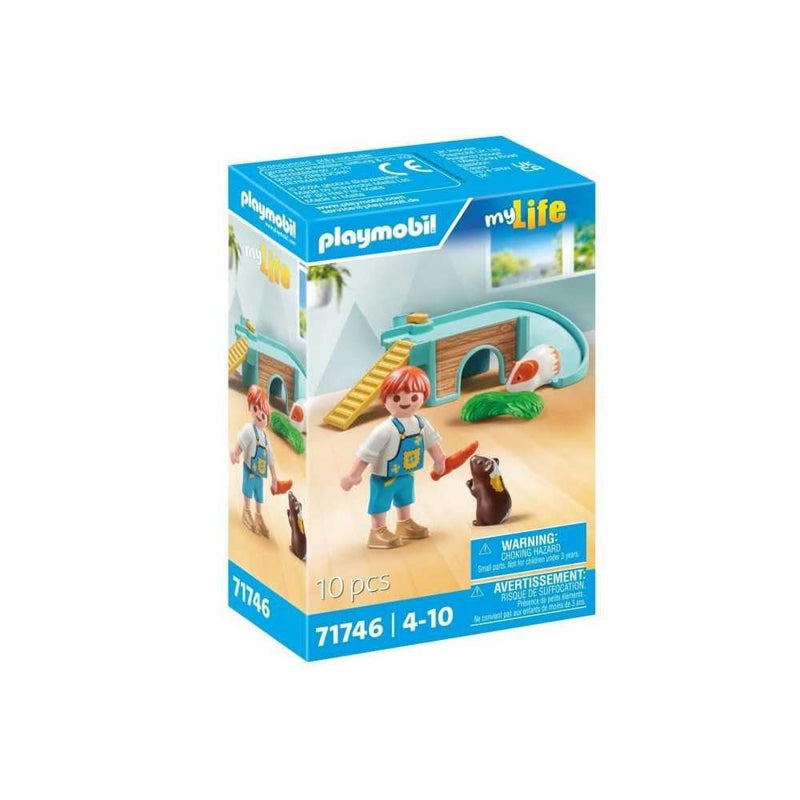 PLAYMOBIL 71746 - Junge, 2 Meerschweinchen und Zubehör