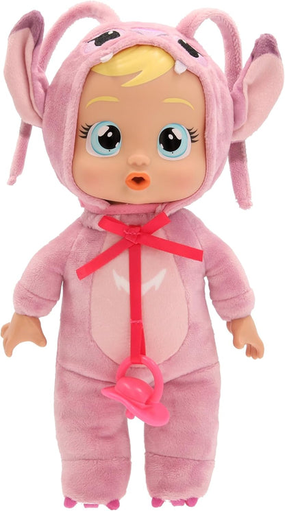 Cry Babies Tiny Cuddles Disney Angel Lilo & Stitch Pluche pop, huilende echte tranen, speelgoedcadeau voor kinderen en meisjes vanaf 18 maanden