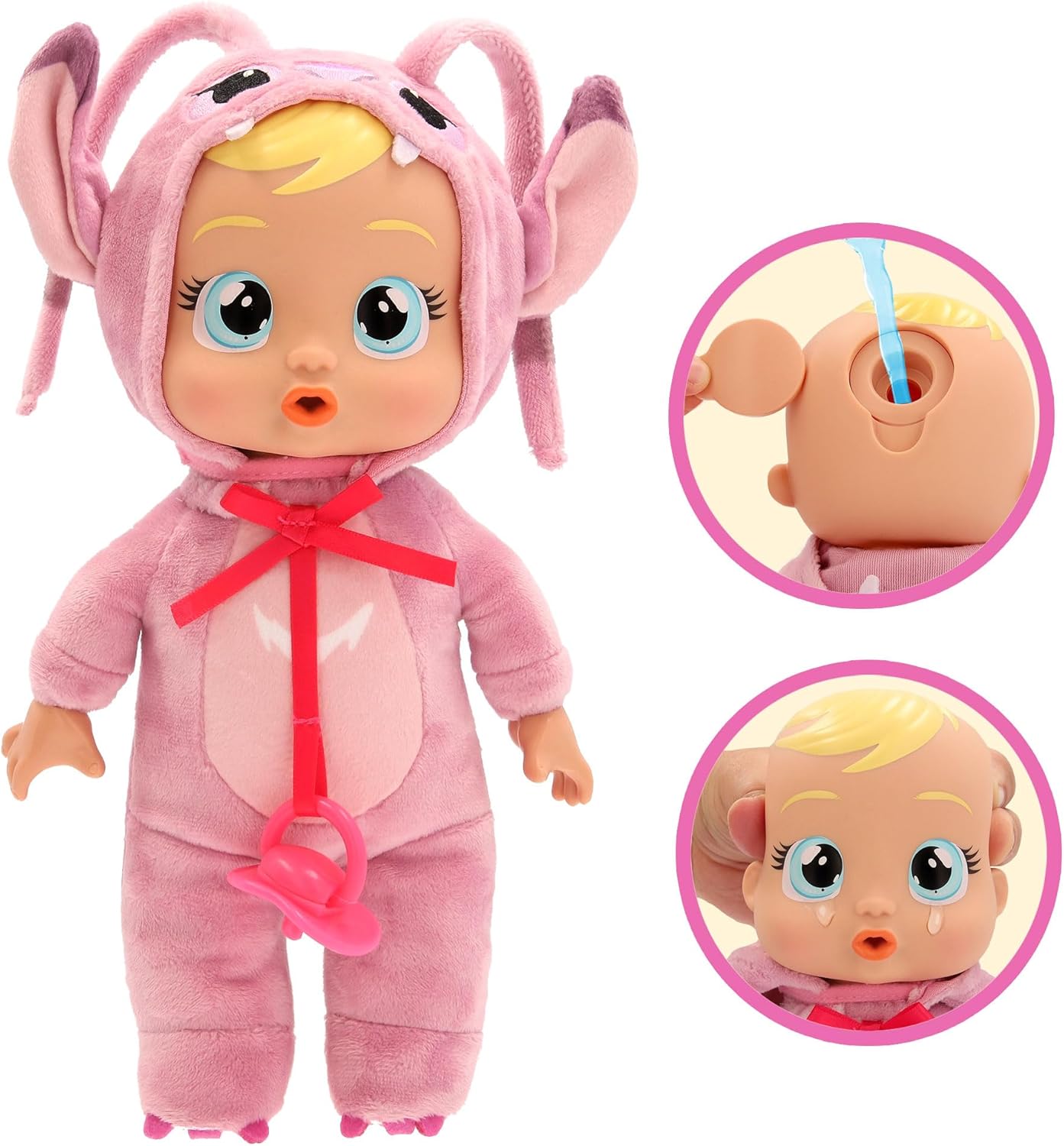 Cry Babies Tiny Cuddles Disney Angel Lilo & Stitch Pluche pop, huilende echte tranen, speelgoedcadeau voor kinderen en meisjes vanaf 18 maanden