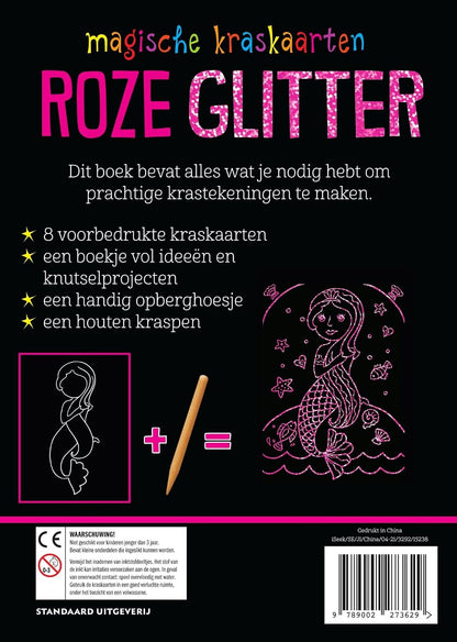 Magische Kraskaarten: Roze Glitter