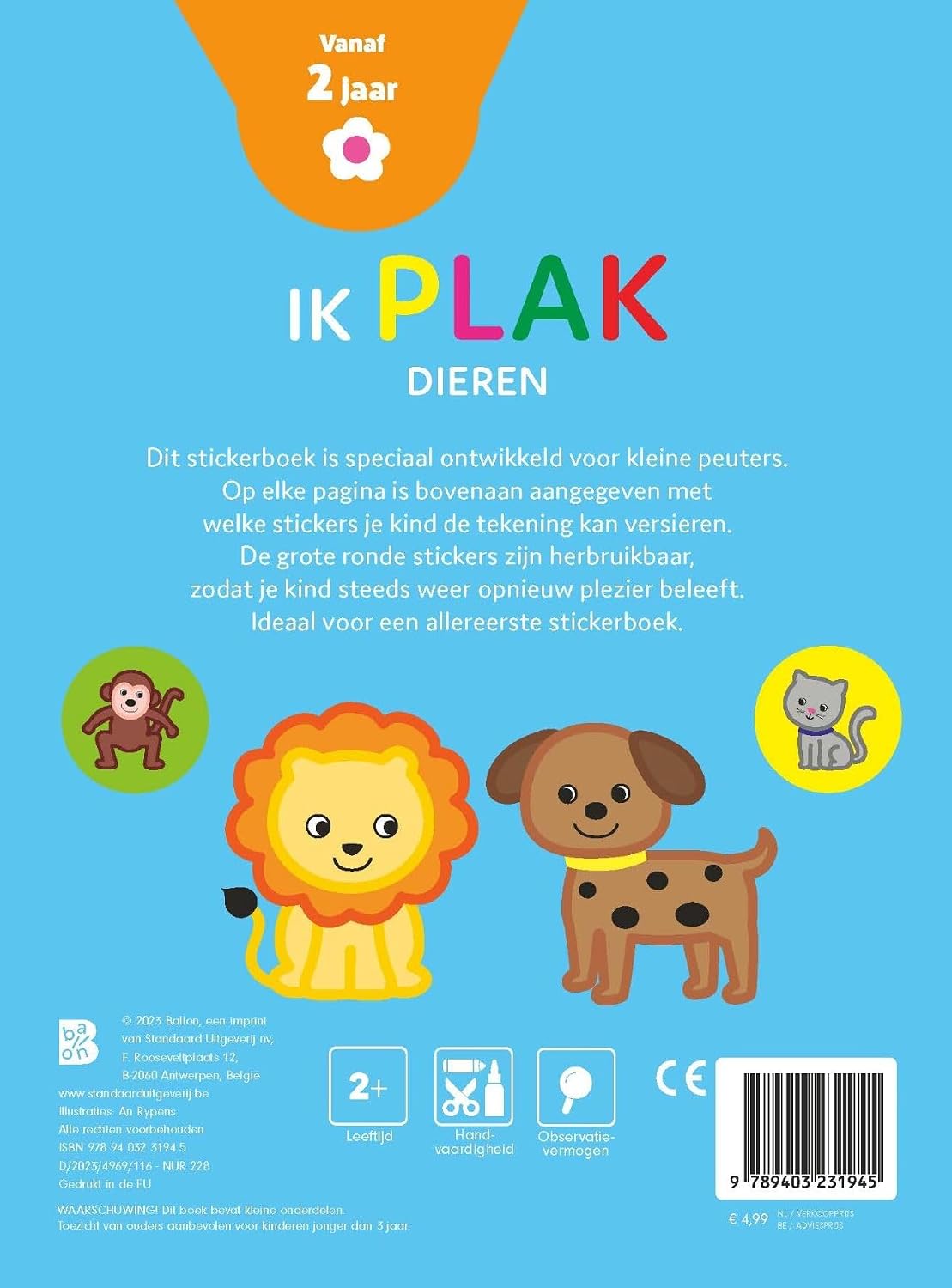 Ik plak: Dieren Stickerboek