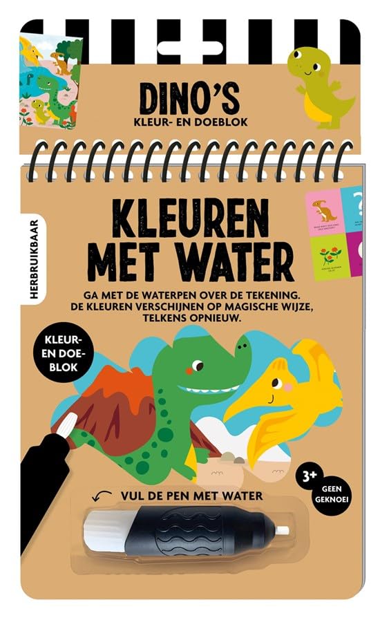 Kleuren met Water - Dino\`s