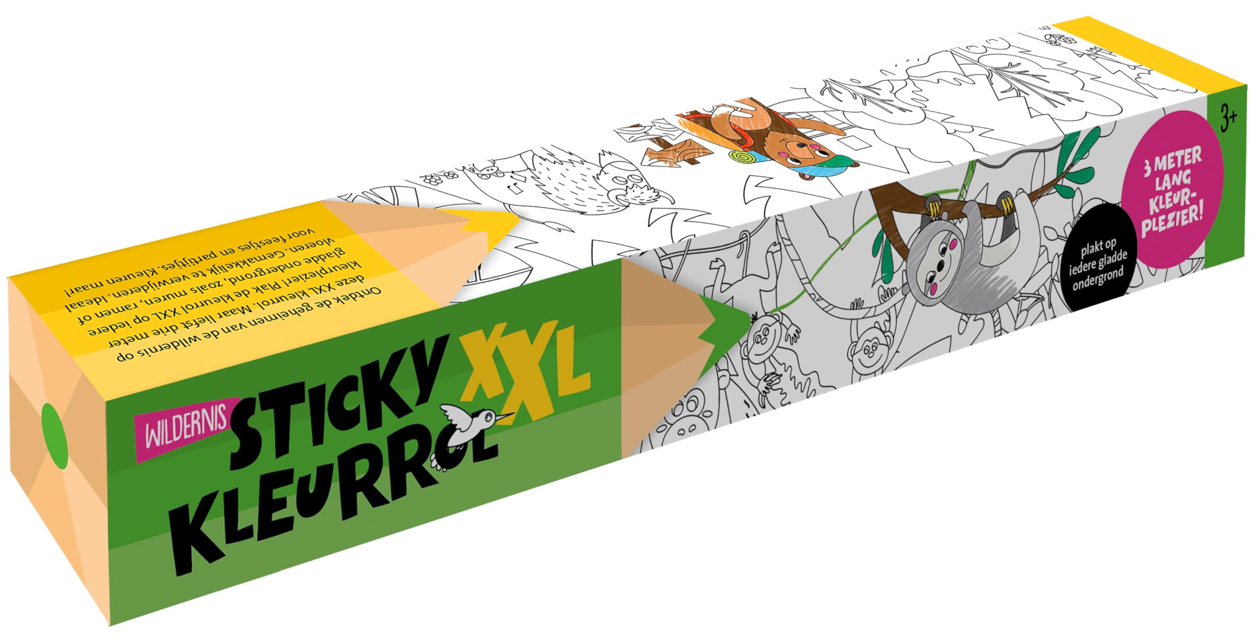 Sticky Kleurrol XXL 3 Meter - Wildernis