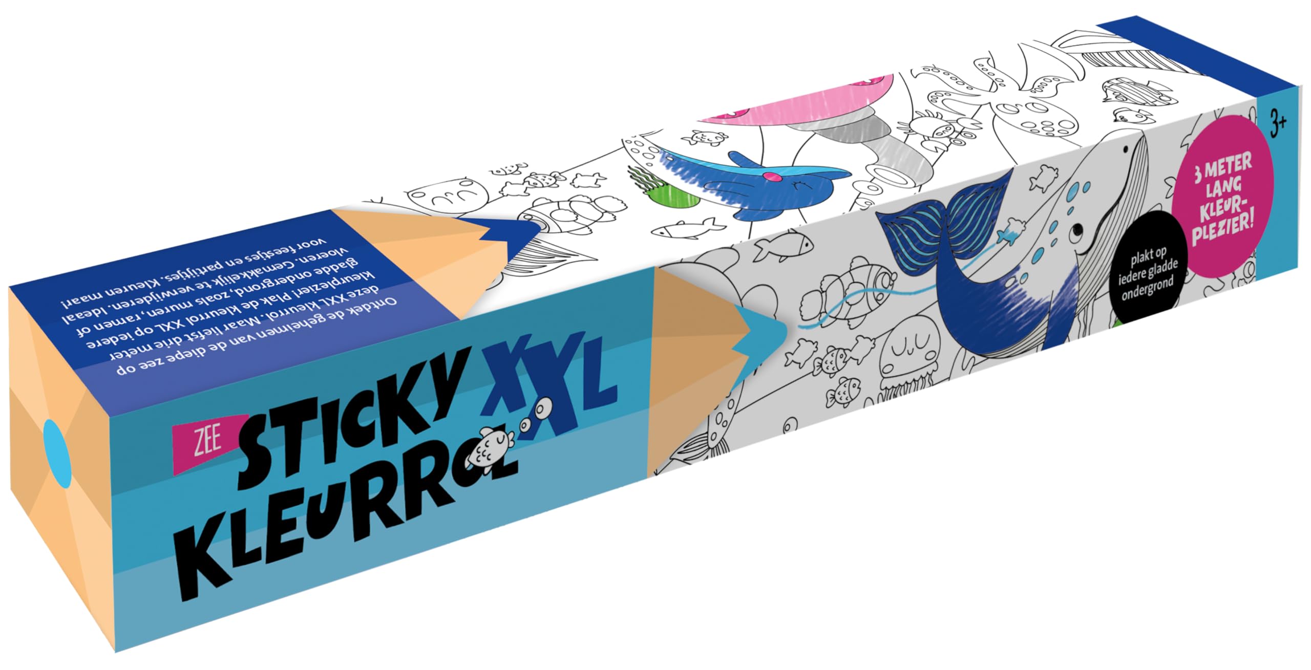 Sticky Kleurrol XXL 3 Meter - Zee