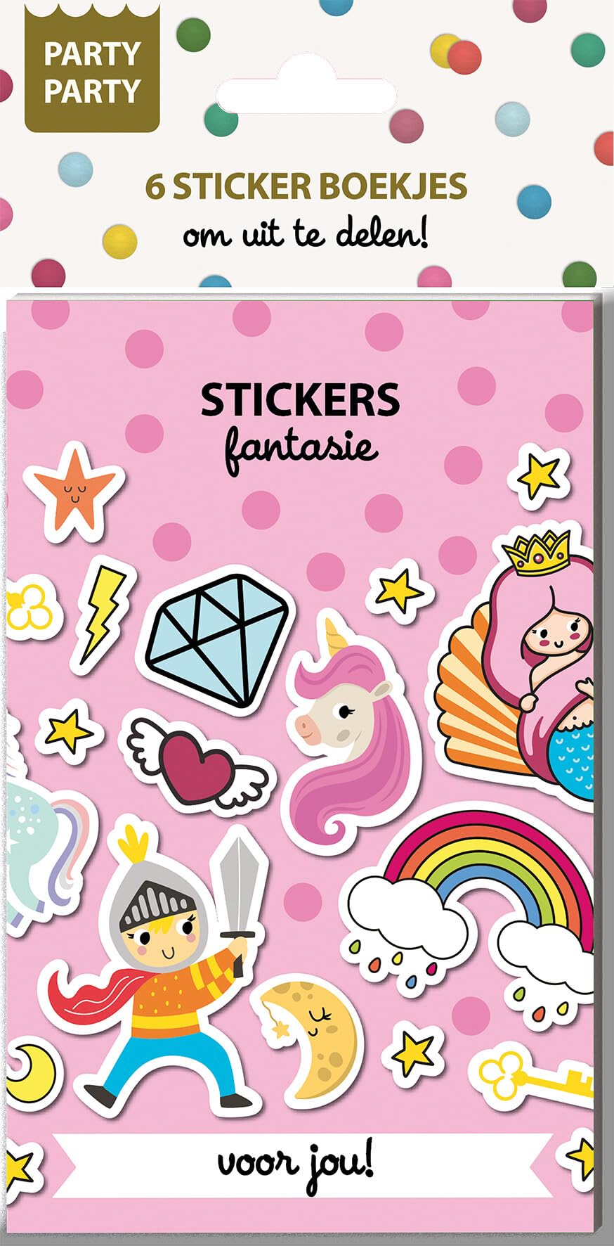 Party Party 6 Sticker Boekjes - Fantasie